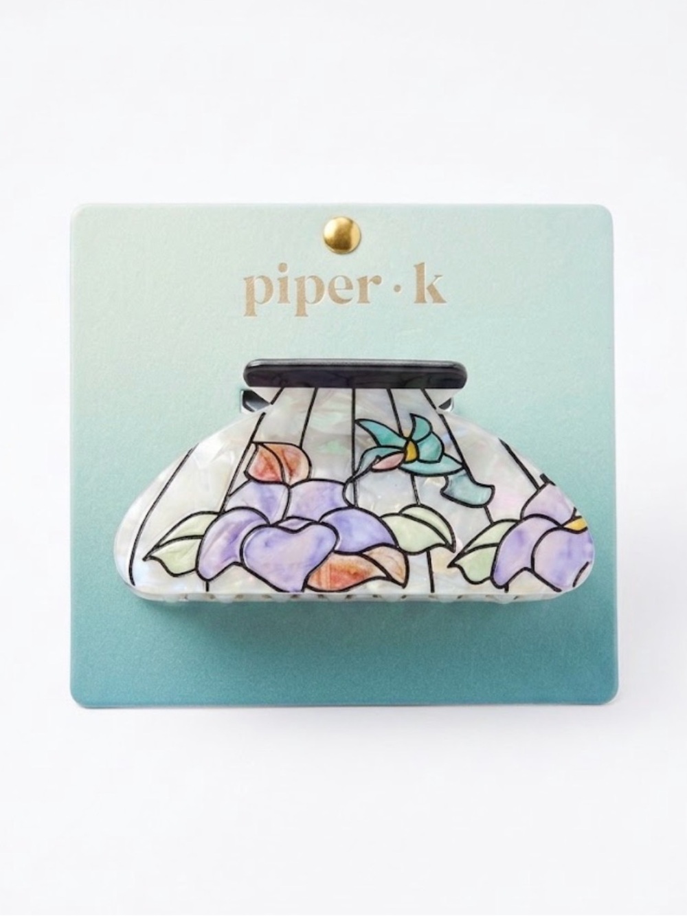 NWT ⚜️💜⚜️ Piper K Stained Glass Hair Claw Clip